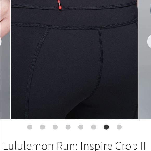 Lululemon inspire crop leggings black with zipper pocket - Picture 8 of 8